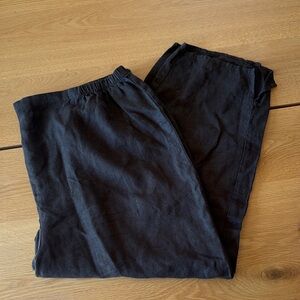 Flax Brown Linen Pants NWOT 3g